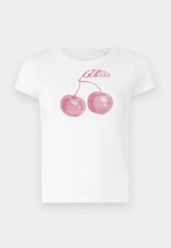 Guess WAVY CHERRY LOGO TEE - Print T-shirt - Jet Black -Guess Clothing Sale 1e7f6c5ef93944d98da215c1d22a49f7