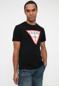 Guess LOGO - Print T-shirt - Jet Black -Guess Clothing Sale 1f1ff68883ab4e4881e40ecad9897191