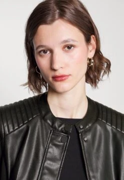 Guess New Fiammetta Jacket - Faux Leather Jacket - Jet Black -Guess Clothing Sale 1f4409c1add249b0848119916fbe92c7