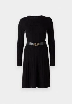 Guess BELTED HANA DRESS - Jumper Dress - Jet Black -Guess Clothing Sale 1f518cee22bd49b1a6dfb63e05d00eb7