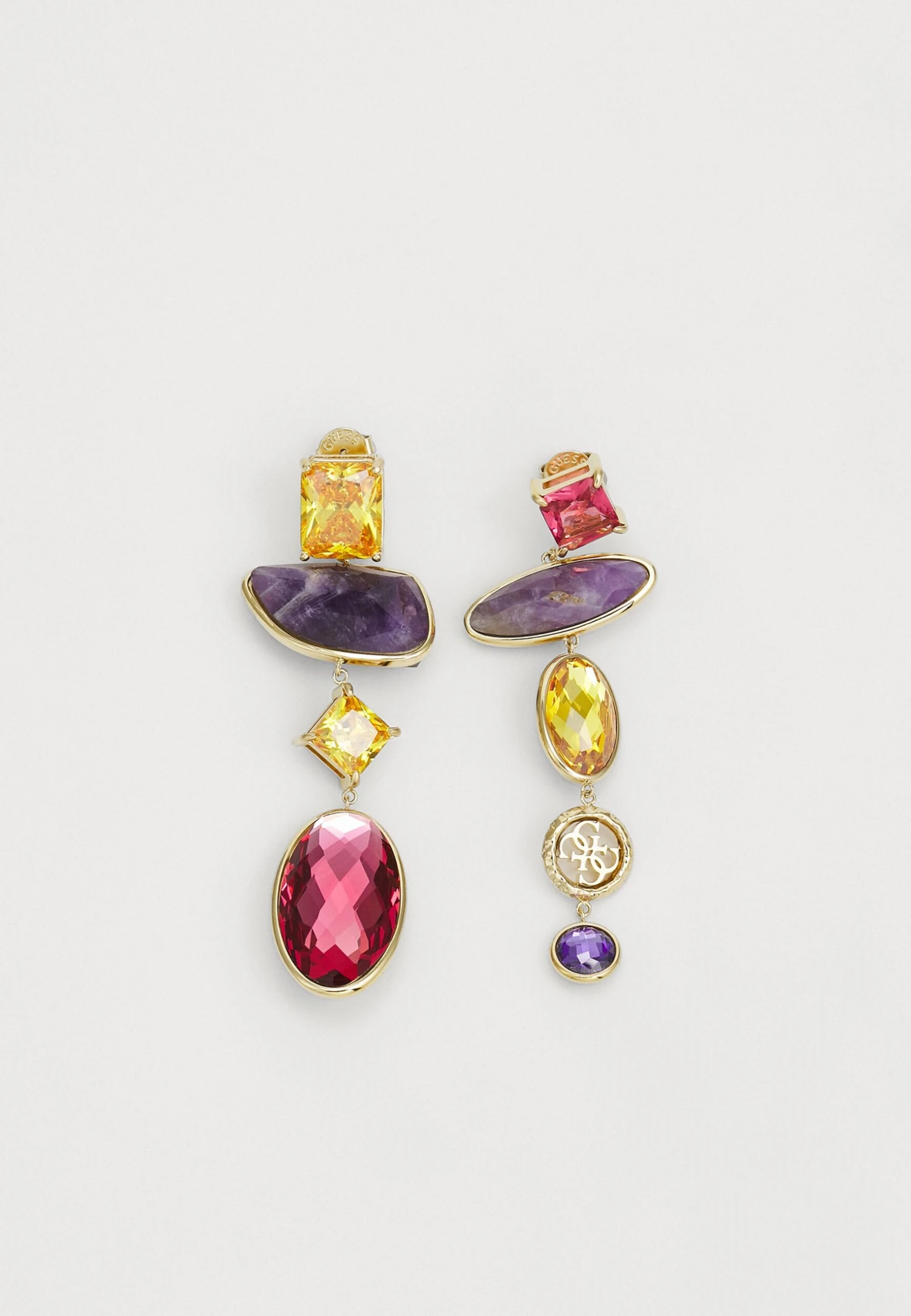 Guess PETRA - Earrings - Yellow Gold-coloured/multi-coloured 2 Guess PETRA - Earrings - Yellow Gold-coloured/multi-coloured - Image 2