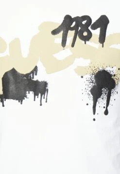 Guess Ss Bsc Graffiti Logo - Print T-Shirt - Pure White -Guess Clothing Sale 1fe1f7a1922f494bbc04af1a6bfaac34