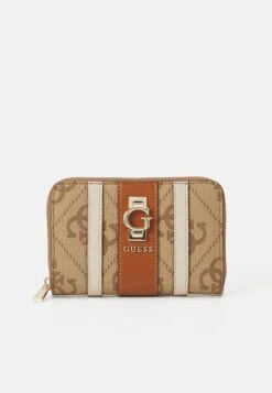 Guess ERENIA MEDIUM ZIP AROUND - Wallet - Latte