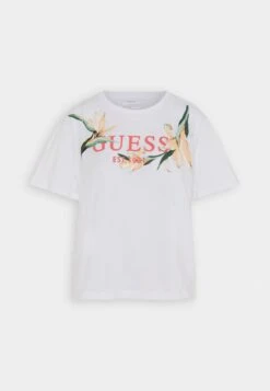 Guess Ss Cn Logo Flowers- Print T-Shirt - Pure White -Guess Clothing Sale 229bc05c62464abe9f9d24a3be42a0b8