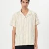 Guess COOPER STRIPE - Shirt - Pearl White