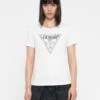 Guess TRIANGLE TEE - Print T-shirt - Pure White