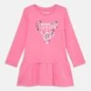 Guess TODDLERCORE SLEEVES INTERLOCK DRESS - Jersey Dress - Jelly Pink