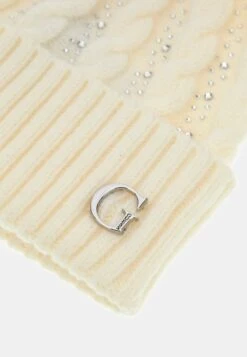 Guess KNITTED BEANIE - Beanie - White -Guess Clothing Sale 24b3ced44fc64d5fb8247890a4f3805f