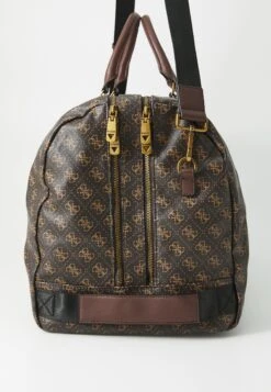 Guess PISA DOUBLE ZIP - Weekend Bag - Brown/ochre/burgundy -Guess Clothing Sale 25221f6230ff4eff95befdfccfa45ab3