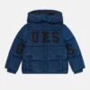 Guess BABY HOODED PADDED PUFFER ZIP - Winter Jacket - Secret Blue