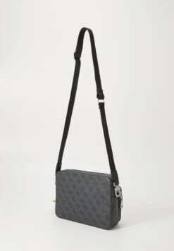 Guess MILANO DOUBLE CROSSBODY - Cross Body Bag - Black/lime -Guess Clothing Sale 25cda0ef8b0142b996b65a6cce58e11e