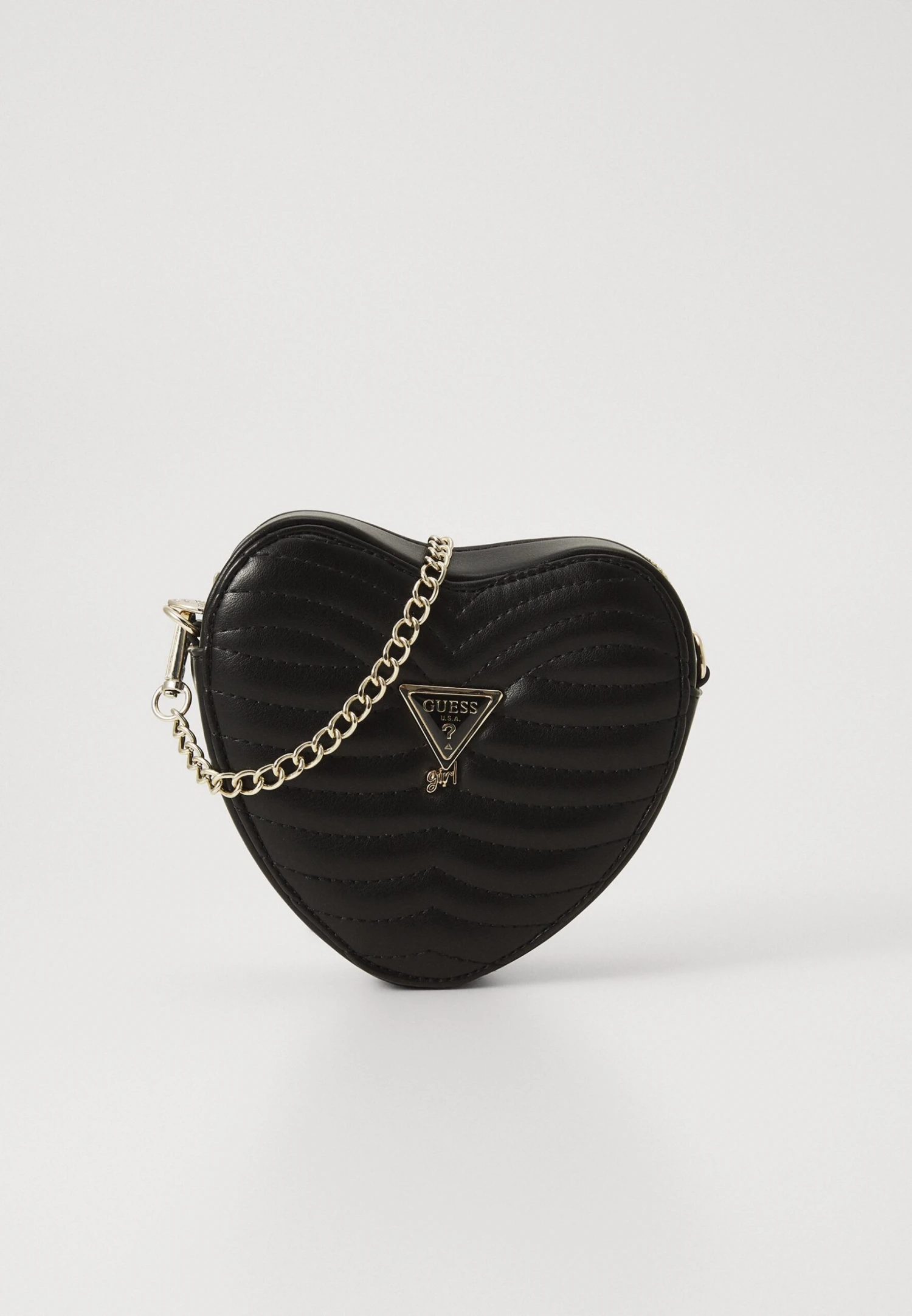 Guess HEART BAG UNISEX - Cross Body Bag - Jet Black 1 Guess HEART BAG UNISEX - Cross Body Bag - Jet Black