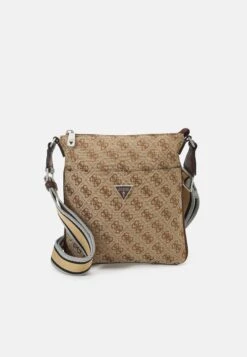 Guess Strave Xbody Flat Unisex - Across Body Bag - Beige/Brown