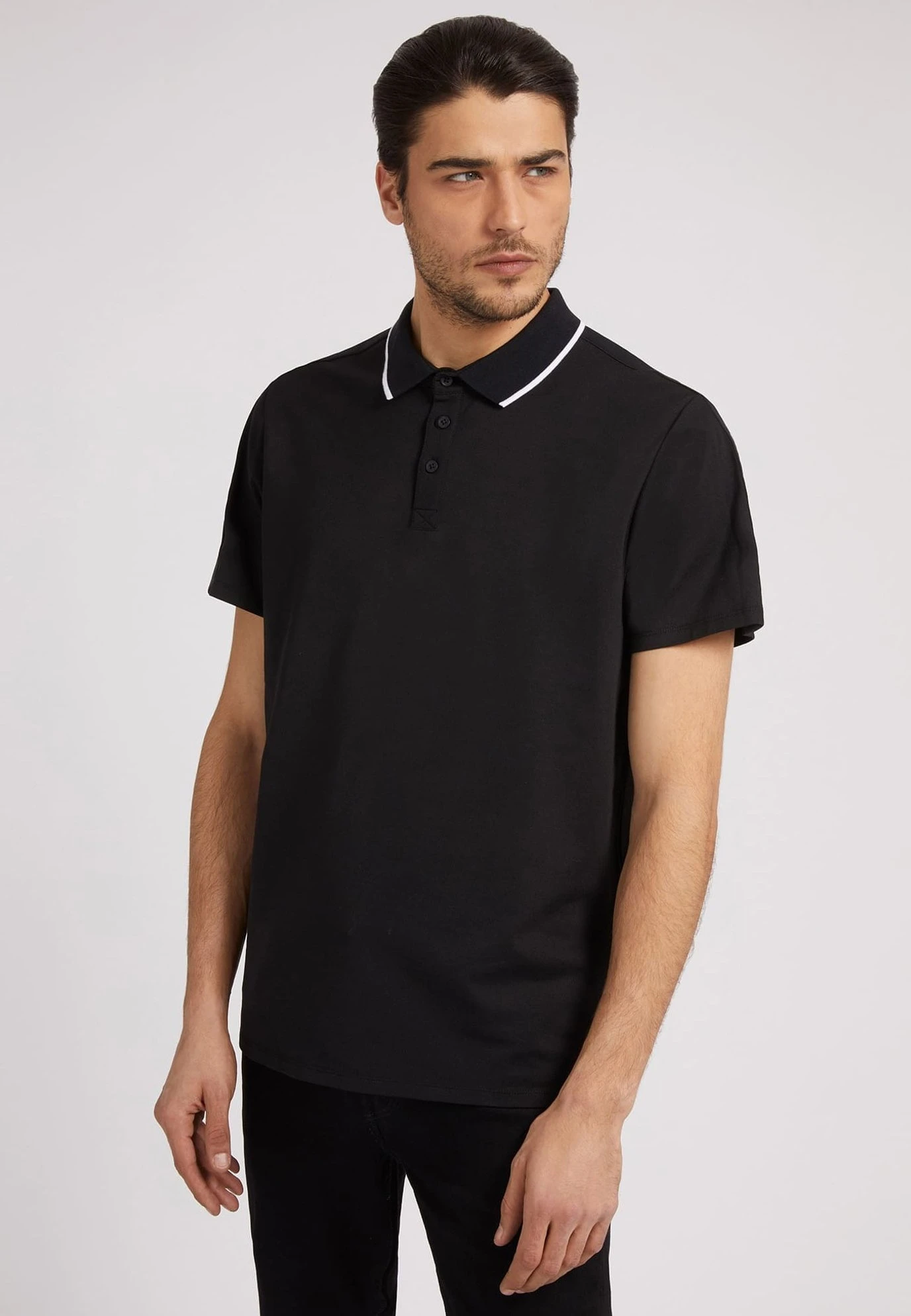 Guess Paul Tape - Polo Shirt - Schwarz 1 Guess Paul Tape - Polo Shirt - Schwarz