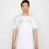 Guess Chain Logo Tee - Print T-Shirt - Pure White