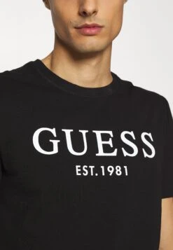 Guess Print T-Shirt - Jet Black -Guess Clothing Sale 28e4015169224102a6929ed75b6f7725