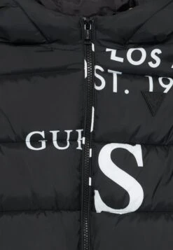 Guess JUNIOR OVERSIZE HOODED PUFFER UNISEX - Winter Jacket - Black -Guess Clothing Sale 29d3049f9ad94cd7a8e025bb9013840d