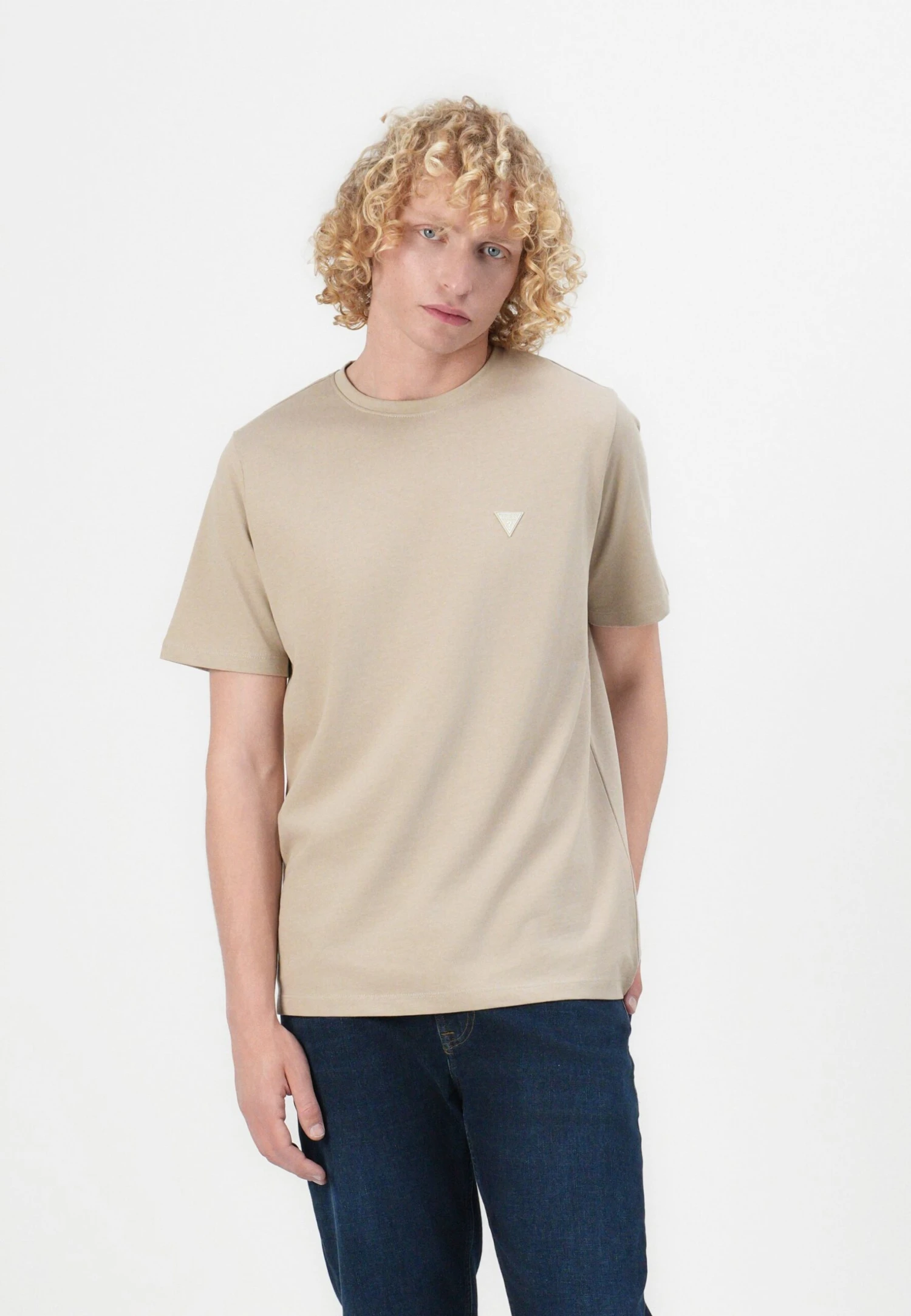 Guess SS CN PATCH - Basic T-shirt - Pasadena Stone 4 Guess SS CN PATCH - Basic T-shirt - Pasadena Stone - Image 4