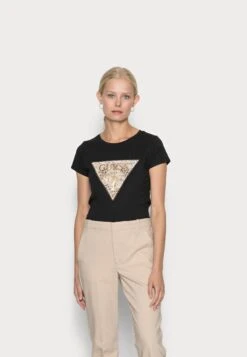 Guess Ghost Logo - Print T-Shirt - Jet Black