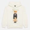 Guess JUNIOR OVERSIZE ACTIVE HOOD - Sweatshirt - Cream White