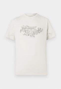 Guess TRIANGLE TEE - Print T-shirt - Quicksand -Guess Clothing Sale 2b006c9e20a1446dbdf896891a8da347