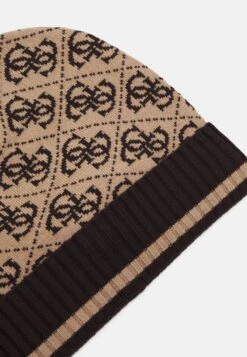 Guess VEZZOLA BEANIE UNISEX - Beanie - Beige/brown -Guess Clothing Sale 2b8df9904ca845d6a1cffa54214f23ae