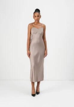 Guess TULLIA SLIP DRESS - Cocktail Dress / Party Dress - Silk Taupe