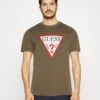 Guess Original Logo Tee - Print T-Shirt - Desert Green