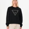 Guess RACHELE TRIANGLE - Sweatshirt - Jet Black