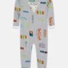 Guess Newborn Interlock Overall - Sleep Suit - Yellow/Black Logo