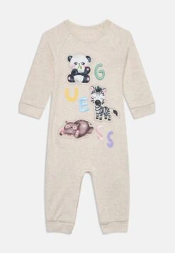 Guess BABY INTERLOCK OVERALL UNISEX - Sleep Suit - Light Oatmeal