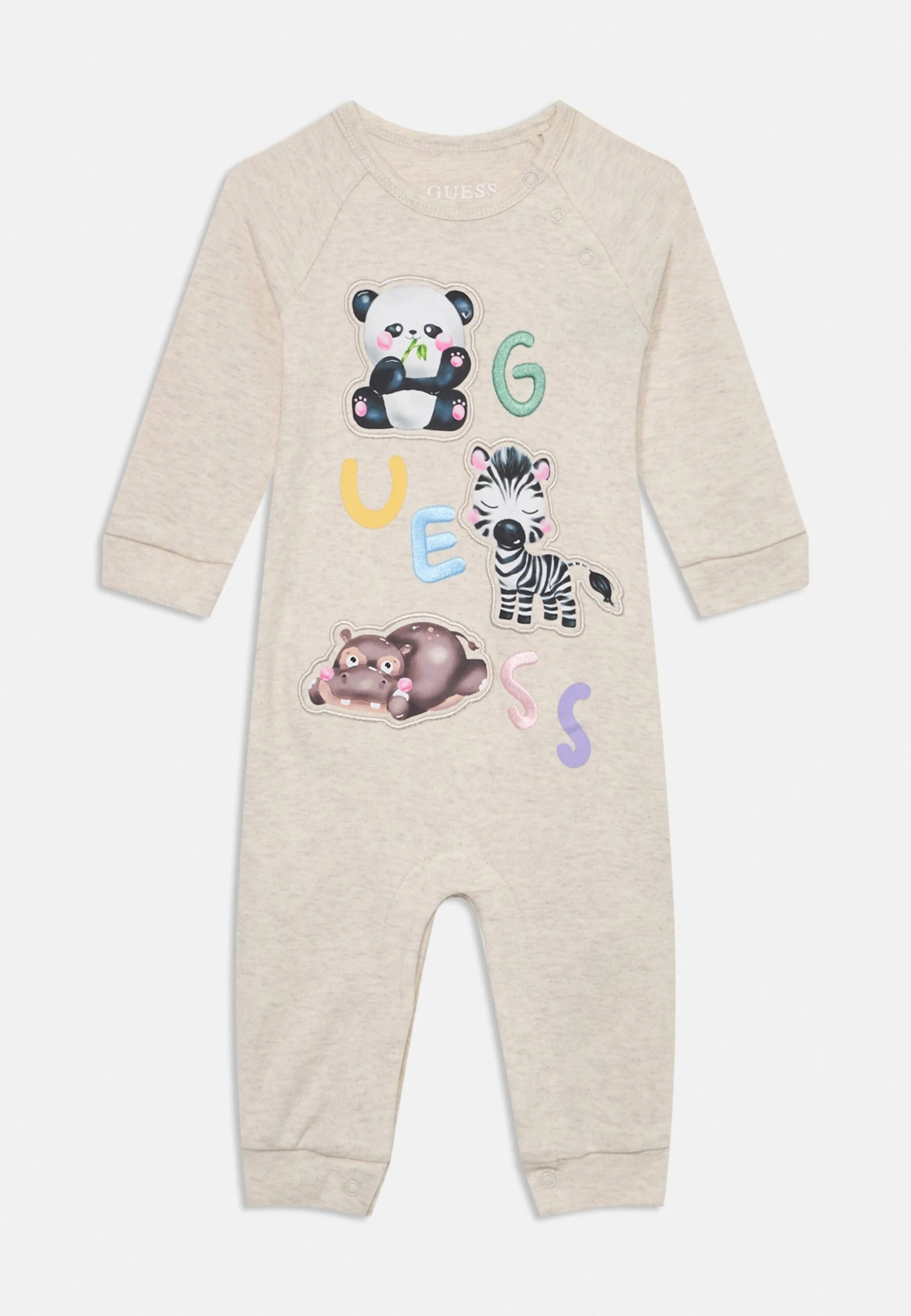 Guess BABY INTERLOCK OVERALL UNISEX - Sleep Suit - Light Oatmeal 1 Guess BABY INTERLOCK OVERALL UNISEX - Sleep Suit - Light Oatmeal