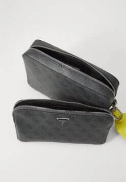 Guess MILANO DOUBLE CROSSBODY - Cross Body Bag - Black/lime -Guess Clothing Sale 2f204c8060804e19a9924dd00561b31c