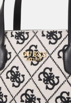 Guess Silvana Compartment Tote - Handbag - Black -Guess Clothing Sale 2ff5e3d952104b16a7fbef91241e0f62