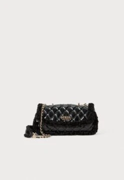 Guess CRISTI CONVERTIBLE FLAP - Handbag - Black