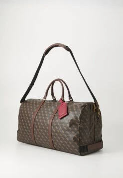 Guess PISA DOUBLE ZIP - Weekend Bag - Brown/ochre/burgundy -Guess Clothing Sale 3216440ccd014805b556ec2a48834f3c