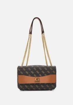 Guess Nell Logo Xbody Flap - Handbag - Brown