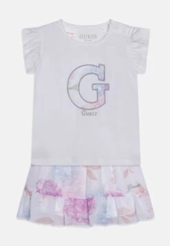 Guess Newborn Set - Print T-Shirt - Pure White