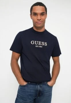Guess LOGO TEE - Print T-shirt - Smart Blue -Guess Clothing Sale 3528e16990ab430095dfdd88519618b1