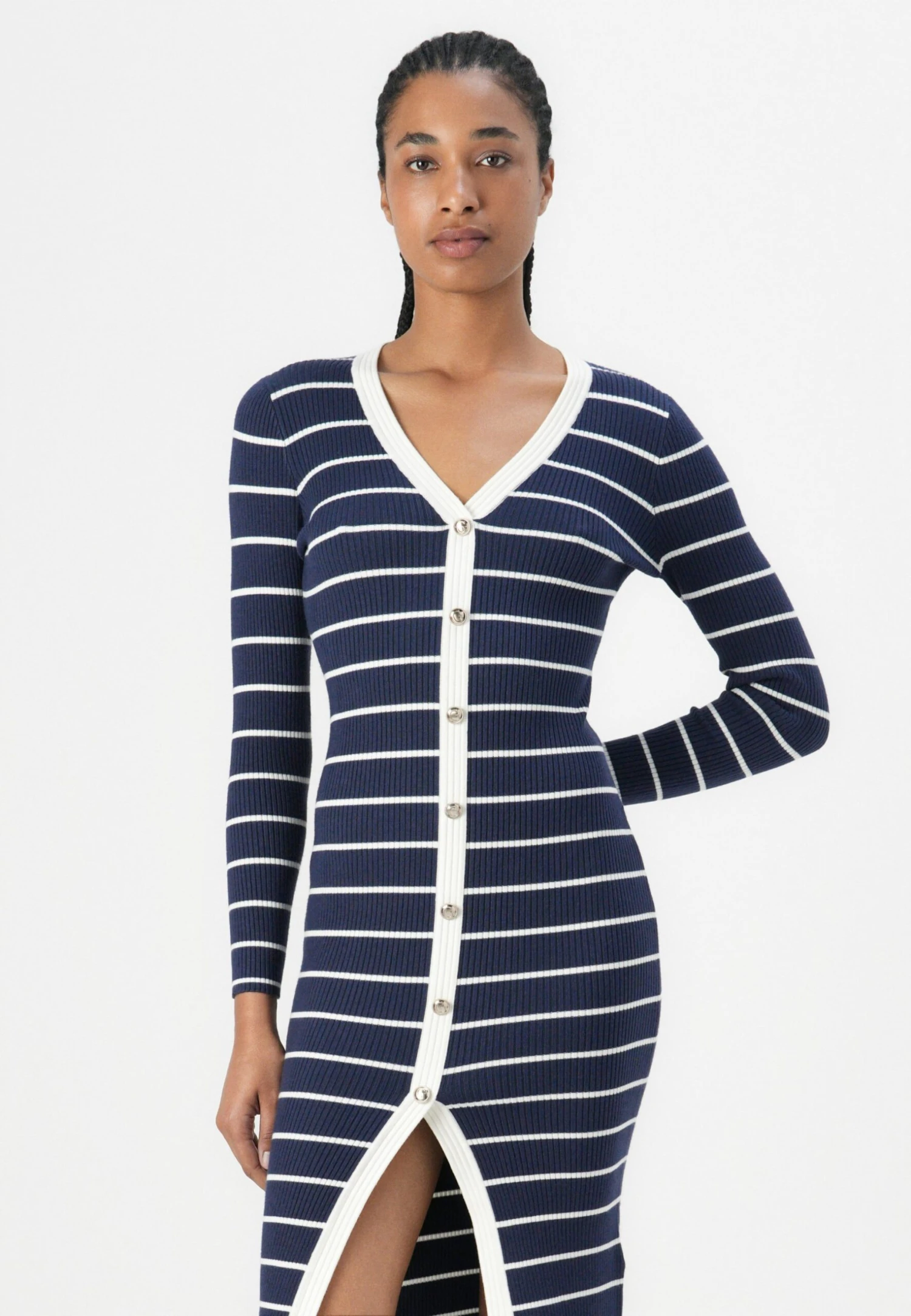 Guess STRIPED ANDREA MIDI DRESS - Jumper Dress - Blackened Blue/multi Coloured 4 Guess STRIPED ANDREA MIDI DRESS - Jumper Dress - Blackened Blue/multi Coloured - Image 4