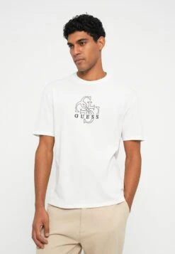 Guess BASIC QUATTRO TEE - Print T-shirt - Pure White -Guess Clothing Sale 35dd0b5148e0479ab4ad32685e099020