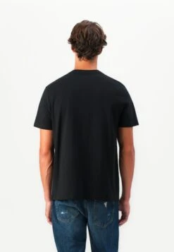 Guess TRIANGLE LOGO TEE - Print T-shirt - Jet Black -Guess Clothing Sale 368ee679821c4e689fcb184bf7a23178