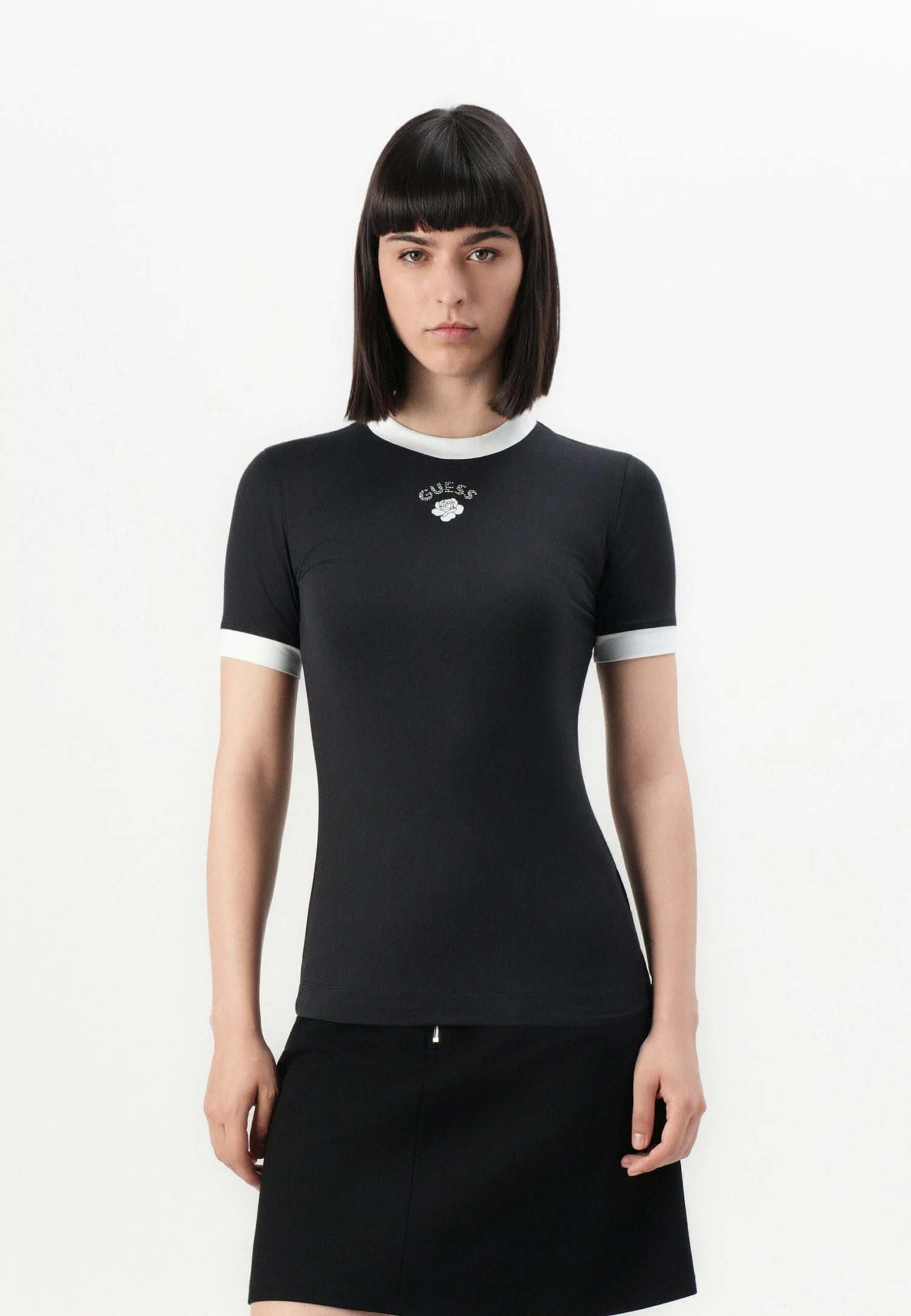 Guess MINI ROSE - Print T-shirt - Jet Black 1 Guess MINI ROSE - Print T-shirt - Jet Black