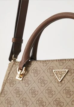 Guess NOELLE II LUXURY SATCHEL - Handbag - Latte/brown -Guess Clothing Sale 38ec6cf165754a169a70f8dad00ea896