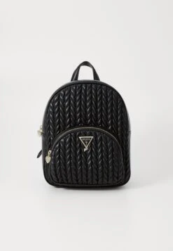 Guess QUILTED MINI BACKPACK UNISEX - Rucksack - Jet Black