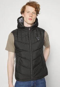 Guess Super Light Vest - Waistcoat - Jet Black -Guess Clothing Sale 3a0d42c7c1af463386eb4c2146dfe55b