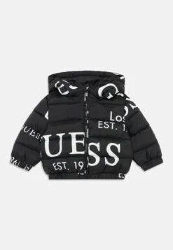 Guess BABY OVERSIZE HOODED PUFFER UNISEX - Winter Jacket - Black