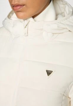 Guess NEW ALETA LONG PUFFER JACKET - Winter Coat - Dove White -Guess Clothing Sale 3a26fae763484bb3bd5642a1401be87a