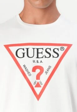 Guess LOGO - Print T-shirt - Pure White -Guess Clothing Sale 3bb8d833d2234c21ae97daf7bb2b0728