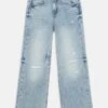 Guess JUNIOR - Straight Leg Jeans - Indigo Damaged Wash
